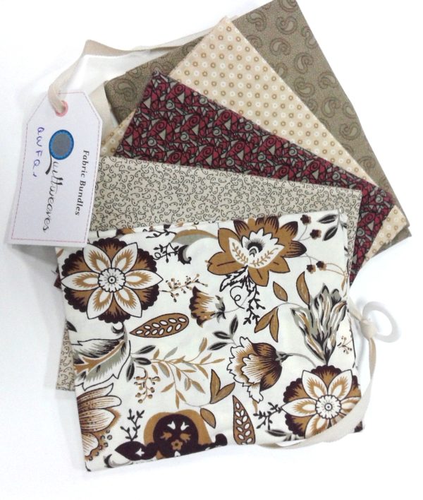 PACK 5 FAT QUARTERS QUILT WAVES NATURAL DREAM- Ped